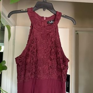 Lulu’s Burgundy Bridesmaid Dress